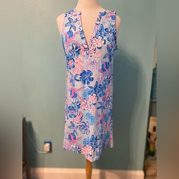 Lilly Pulitzer Dev dress in Bahamas Beachcomber - Picture 4 of 9